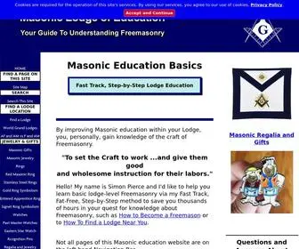 Masonic-Lodge-OF-Education.com(MASONIC EDUCATION provides Masonic Craft Lodge Instruction) Screenshot