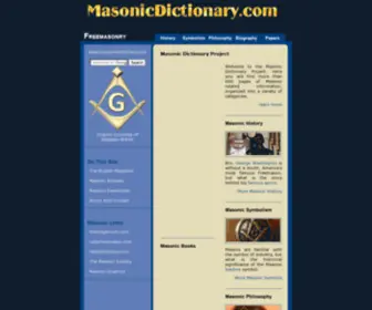MasoniCDictionary.com(Masonic Dictionary) Screenshot