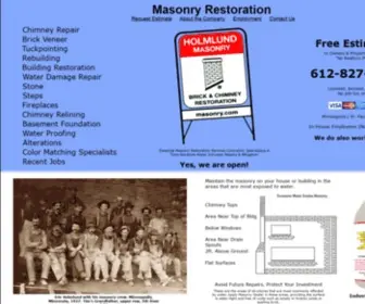 Masonry.com(Holmlund Masonry) Screenshot