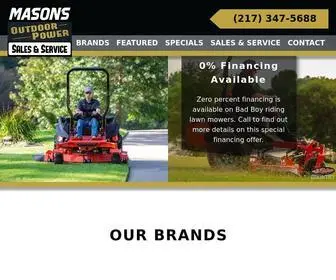 Masons1.com(Effingham, IL Illinois Bad Boy Lawn Mowers and EZ Portable Buildings) Screenshot