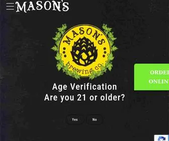 Masonsbrewingcompany.com(Mason’s Brewing Company) Screenshot