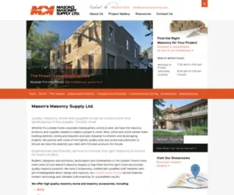 Masonsmasonry.com(Mason's Masonry Supply Ltd) Screenshot