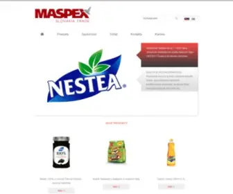 Maspex.sk(Úvodní strana) Screenshot