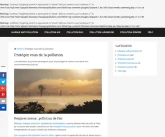 Masquepollution.com(Protégez vous de la pollution) Screenshot