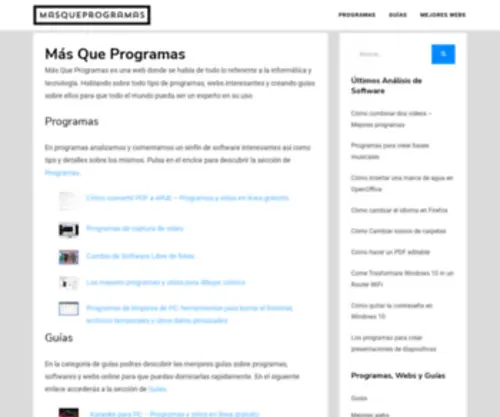 Masqueprogramas.net(Más Que Programas) Screenshot