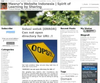 Masrur.web.id(Spirit of Learning by Sharing) Screenshot