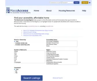 Massaccesshousingregistry.org(Mass Access Housing Registry) Screenshot