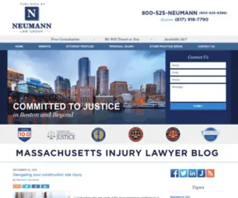 Massachusettsinjurylawyerblog.net(Published by Boston Personal Injury Attorneys) Screenshot