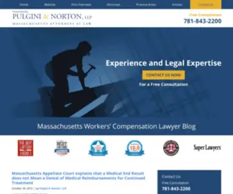 Massachusettsworkerscompensationlawyer-Blog.com(Published by Massachusetts Workers' Compensation Attorneys) Screenshot