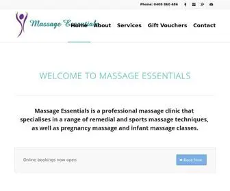 Massage-Essentials.com.au(Remedial and Sports Massage) Screenshot