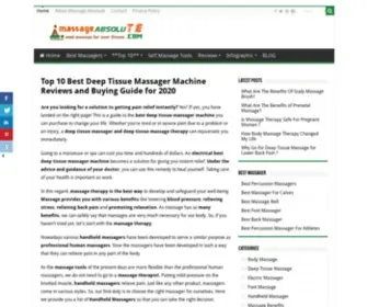 Massageabsolute.com(Best Deep Tissue Massager Machine In 2021) Screenshot