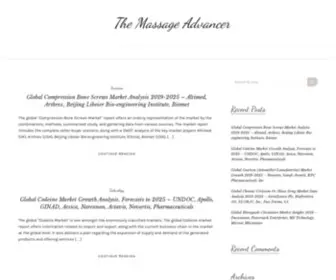 Massageadvancer.com(The Massage Advancer) Screenshot