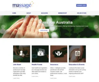 Massageaustralia.com.au(Massage Australia equipment membership shopping magazine study stationery) Screenshot