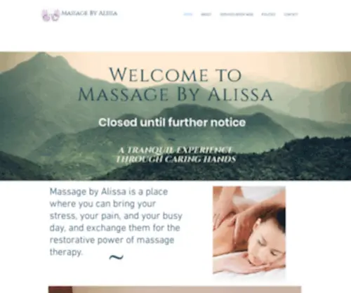 Massagebyalissa.com(HOME) Screenshot