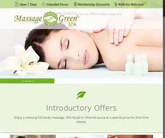 Massagegreenspa.com(Massage Green SPA) Screenshot