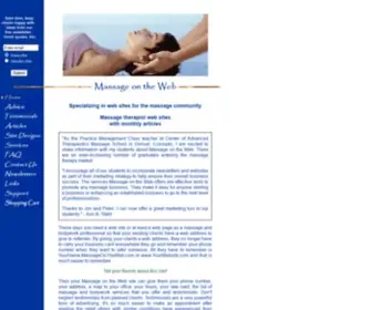 Massageontheweb.com(Massage on the Web) Screenshot