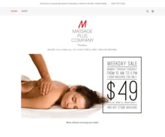 Massagepluscompany.com(Massage Plus Company Pasadena) Screenshot