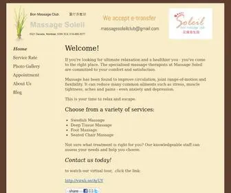 Massagesoleil.ca(Massage Soleil) Screenshot