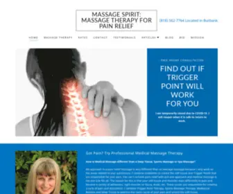 Massagespirit.com(Medical Massage) Screenshot