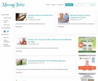 Massagetoday.com(Massage Today) Screenshot