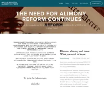 Massalimonyreform.org(Massachusetts Alimony Reform) Screenshot