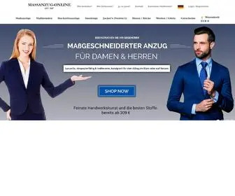 Massanzug-Online.de(Maßanzug online) Screenshot