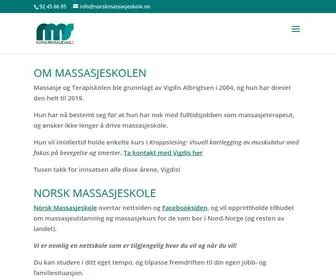 Massasjeskolen.no(Massasjeutdanning og massasjekurs) Screenshot