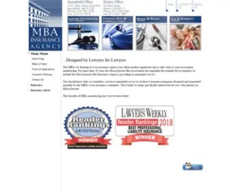 Massbarinsurance.com(MBA Insurance) Screenshot