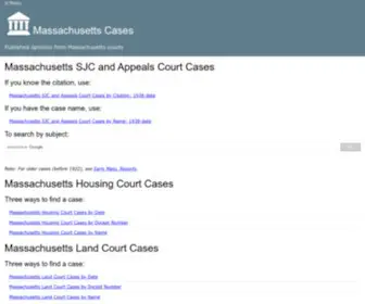 Masscases.com(Massachusetts Cases) Screenshot