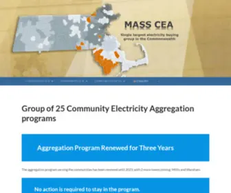 Masscea.com(Powering Massachusetts) Screenshot