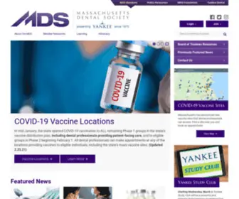 Massdental.org(The Massachusetts Dental Society (MDS)) Screenshot