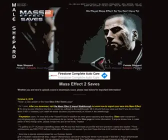 Masseffect2Saves.com(Mass Effect 2) Screenshot