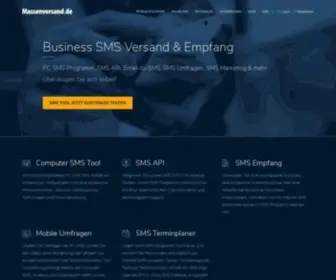 Massenversand.de(Online SMS Versand & SMS Gateway für Unternehmen) Screenshot