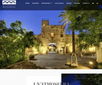 Masseriasanlorenzo.it(Masseria Matrimonio Lecce) Screenshot