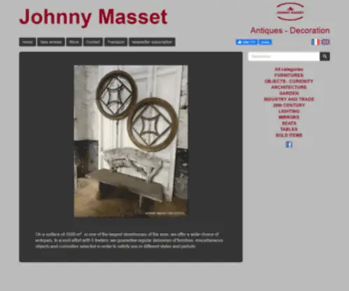 Masset-Antiquites.com(Johnny Masset) Screenshot
