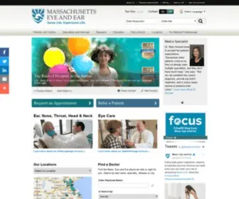 Masseyeandear.org(Mass Eye and Ear in Boston is a Harvard teaching hospital dedicated to eye (ophthalmology)) Screenshot