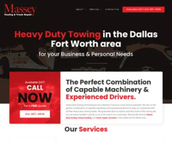 Masseystowingservice.com(Heavy Duty Towing and Hauling in Dallas) Screenshot