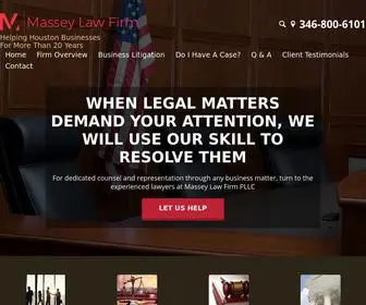 Masseytrial.com(Houston Business And Commercial Law Attorney) Screenshot