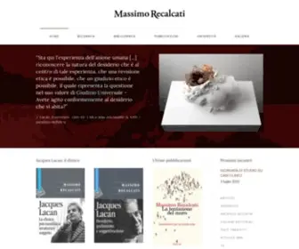 Massimorecalcati.it(Il sito ufficiale del prof. Massimo Recalcati) Screenshot