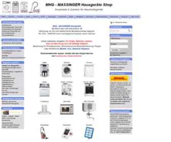 Massinger-ULM.de(MHG Massinger Ersatzteile) Screenshot