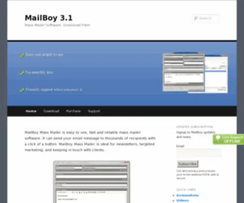 Massmailersoft.com(MailBoy 3.1) Screenshot