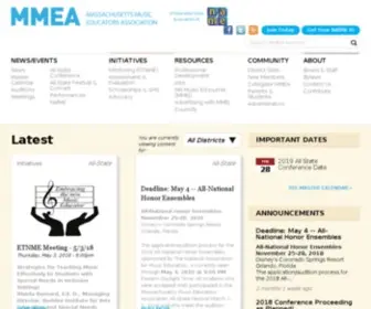 Massmea.org(Massachusetts Music Educators Association) Screenshot