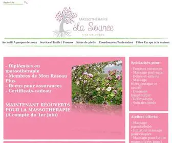 Massotherapie-Lasource.com(Québec) Screenshot