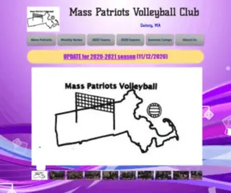 Masspatriots.com(Mass Patriots Volleyball Club) Screenshot