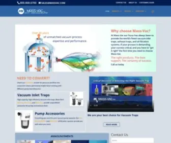 Massvac.com(Vacuum Inlet Traps) Screenshot