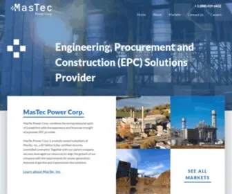 MastecPower.com(MasTec Power Corp) Screenshot