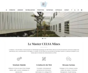 Master-Celsa-Mines.fr(Master CELSA Mines : Communication et Technologie Numérique) Screenshot