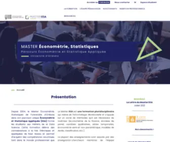 Master-Esa.fr(Master ESA Économétrie et Statistique Appliquée) Screenshot