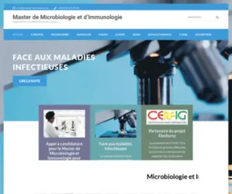 Master-Microbio.com(Master de Microbiologie et d’Immunologie) Screenshot