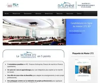 Master272.com(Dauphine Master IEFIngénierie Economique et Financière) Screenshot